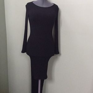 She In Black High Low dress